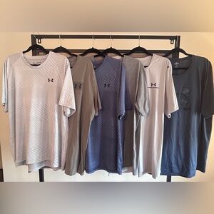 Six men’s Under Armour shirts size 3XL